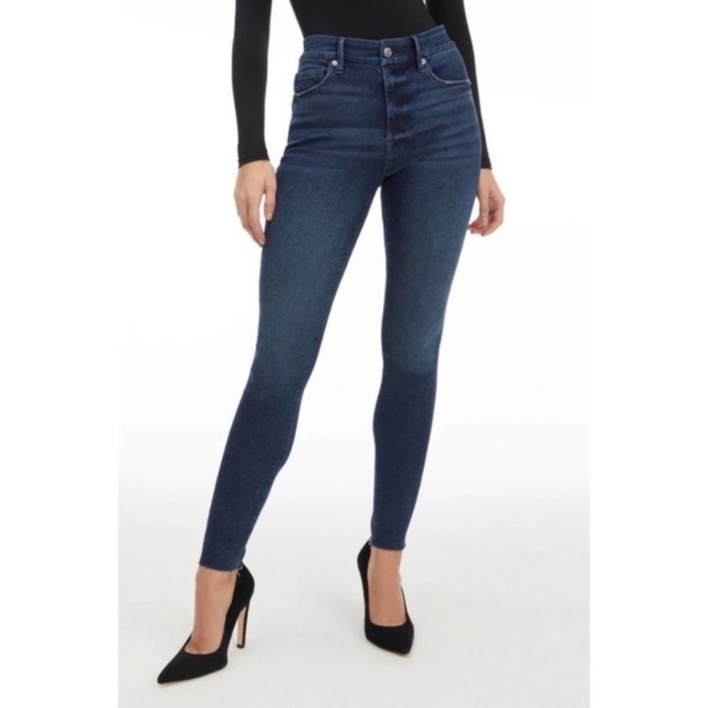 Women's Good American Skinny Fit Stretchy Cotton Classic Chic Blue Jeans 0/25
